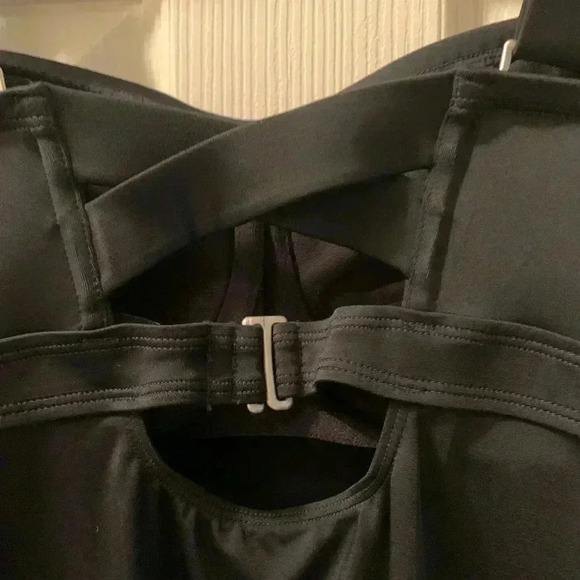 ATHLETA Pura Dress Black Strappy Fitted Cups Adjustable Straps - Picture 6 of 12